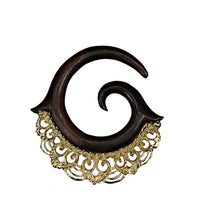 Load image into Gallery viewer, Piercing Dehnschnecke Narraholz Brass Ornament Spirale
