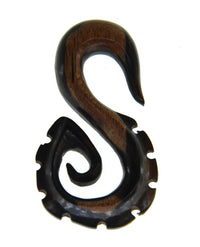 Load image into Gallery viewer, Piercing Narra Holz braun dunkel Zahnrad S-Form Spitze
