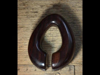 Cargar imagen en el visor de la galería, Narraholz 14mm Piercing Hoop Creole Ei Form Dehner 70mm
