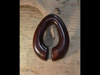 Cargar imagen en el visor de la galería, Narraholz 14mm Piercing Hoop Creole Ei Form Dehner 70mm
