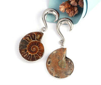 Cargar imagen en el visor de la galería, Nautilus Ohrgewicht Hook Piercing Edelstahl 4mm-8mm
