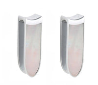 Cargar imagen en el visor de la galería, Ohrgewicht Ohrhänger Piercing Edelstahl Perlmutt 12mm
