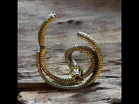 Cargar imagen en el visor de la galería, Ohrgewicht Messing Dehner Piercing Schlange 4mm Clicker
