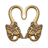 Load image into Gallery viewer, Ohrgewicht Kupfer Piercing 5mm Hook Elefant
