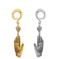 Load image into Gallery viewer, Ohrgewicht Piercing Hook Edelstahl Auge Hand der Fatima
