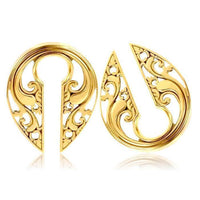 Cargar imagen en el visor de la galería, Ohrgewicht Piercing Schlüsselloch Edelstahl PVD Tropfen
