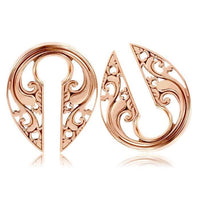 Cargar imagen en el visor de la galería, Ohrgewicht Piercing Schlüsselloch Edelstahl PVD Tropfen
