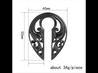 Cargar imagen en el visor de la galería, Ohrgewicht Piercing Schlüsselloch Edelstahl PVD Tropfen
