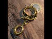 Load image into Gallery viewer, Ohrgewicht Piercing Hook Edelstahl PVD Weltenschlange
