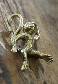 Cargar imagen en el visor de la galería, Ohrgewicht 4mm Hook Messing Affe 70mm Dehner
