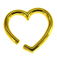 Load image into Gallery viewer, Ohrgewicht 6mm Dehner Edelstahl gold PVD Herz Piercing
