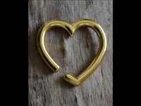 Load image into Gallery viewer, Ohrgewicht 6mm Dehner Edelstahl gold PVD Herz Piercing
