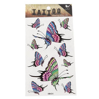Cargar imagen en el visor de la galería, Klebetattoo Schmetterlinge bunt blau grün pink lila 10 Motive 1 Bogen
