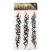 Cargar imagen en el visor de la galería, Klebetattoo Tribal diverse Muster länglich schwarz rot  Motive 1 Bogen
