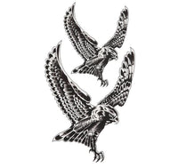 Cargar imagen en el visor de la galería, Klebetattoo Tattoos Adler schwarz weiß Comic-Style vereinfacht 2 Motive 1 Bogen

