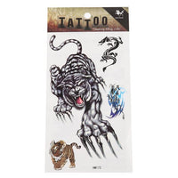 Load image into Gallery viewer, Klebe Tattoo Chinesischer Drache schwarz blau Tiger weiß braun 4 Motive 1 Bogen
