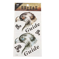 Cargar imagen en el visor de la galería, Klebetattoos Tattoo Adler Köpfe Guide asiatische Zeichen 1 Bogen 5 Motive
