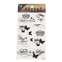 Cargar imagen en el visor de la galería, Klebetattoos Tattoo Krone Schmetterling Sterne Love Story 1 Bogen 9 Motive

