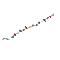 Load image into Gallery viewer, Steinsplitter Armband rot türkis weiß lila Splittsteine nickelfrei Metallverschluss 19cm-22cm
