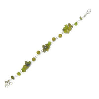 Load image into Gallery viewer, Steinsplitter grün Steinkugel Armband Bündel Damen Karabinerverschluss nickelfrei 19cm-20cm
