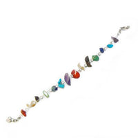 Load image into Gallery viewer, Steinsplitter Armband bunt Splittsteine nickelfrei Metallverschluss 19cm-22cm Damen
