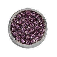 Load image into Gallery viewer, Chunks Glaskristall Glitzer Buttons Druckknöpfe Click Button Lederarmband Chunk Edelstahl
