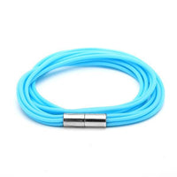 Load image into Gallery viewer, Silikonarmbänder Farben Schnüre Armband Silikon fünffach mehrlagig Magnetverschluss unisex
