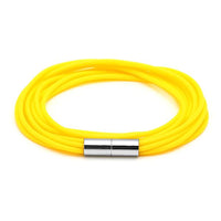 Load image into Gallery viewer, Silikonarmbänder Farben Schnüre Armband Silikon fünffach mehrlagig Magnetverschluss unisex
