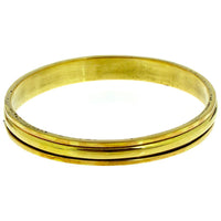 Cargar imagen en el visor de la galería, Messing Brass Armreif gewölbt golden Rillen 8 mm nickelfrei antik Tribal 65 mm Schmuck
