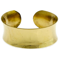 Load image into Gallery viewer, Messing glänzend Armreif golden konkav 25 mm nickelfrei offen verstellbar antik Tribal Schmuck
