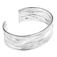 Load image into Gallery viewer, Silberarmreif Muster weiß oxidert glänzend 925er Sterling Silber Armreif Unisex Schmuck
