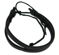 Load image into Gallery viewer, Lederarmband 2 Leder Bänder Baumwolle verstellbar
