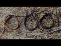 Load image into Gallery viewer, Lederarmband 10mm breit Naht Baumwolle verstellbar
