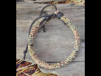 Load image into Gallery viewer, Leder Armband Schnur rund glatt geflochten verstellbar
