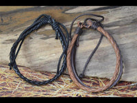 Load image into Gallery viewer, Leder Armband verstellbar geflochten Brass Nieten
