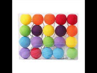 Load image into Gallery viewer, LED Lichterketten bunt 20 Baumwollkugeln (6 cm) CE 3,5m Deko innen Cotton Ball
