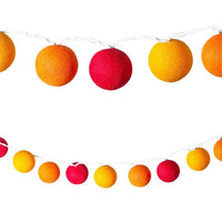 Load image into Gallery viewer, LED Lichterketten bunt 20 Baumwollkugeln (6 cm) CE 3,5m Deko innen Cotton Ball
