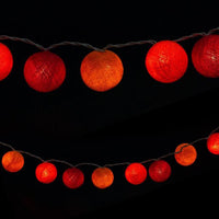 Load image into Gallery viewer, LED Lichterketten bunt 20 Baumwollkugeln (6 cm) CE 3,5m Deko innen Cotton Ball
