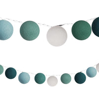 Load image into Gallery viewer, LED Lichterketten bunt 20 Baumwollkugeln (6 cm) CE 3,5m Deko innen Cotton Ball
