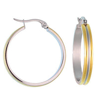 Load image into Gallery viewer, Brass Ohrringe Creolen Rinne 28 mm gold silber nickelfrei Bügel Messing Damen Ohrhänger Schmuck
