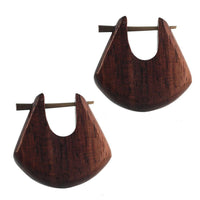 Load image into Gallery viewer, Pin Creolen Holz rund tränenförmig Horn-Pin verschiedene Hölzer 23 mm unisex
