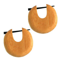 Load image into Gallery viewer, Pin Creolen Holz rund tränenförmig Horn-Pin verschiedene Hölzer 23 mm unisex
