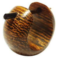 Load image into Gallery viewer, Holz Creolen 16mm Ohrringe Horn Pin organic
