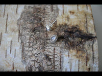 Load image into Gallery viewer, Ohrstecker Zopf Rand Chalzedon oval 10 mm 925 Sterling Silber Stein
