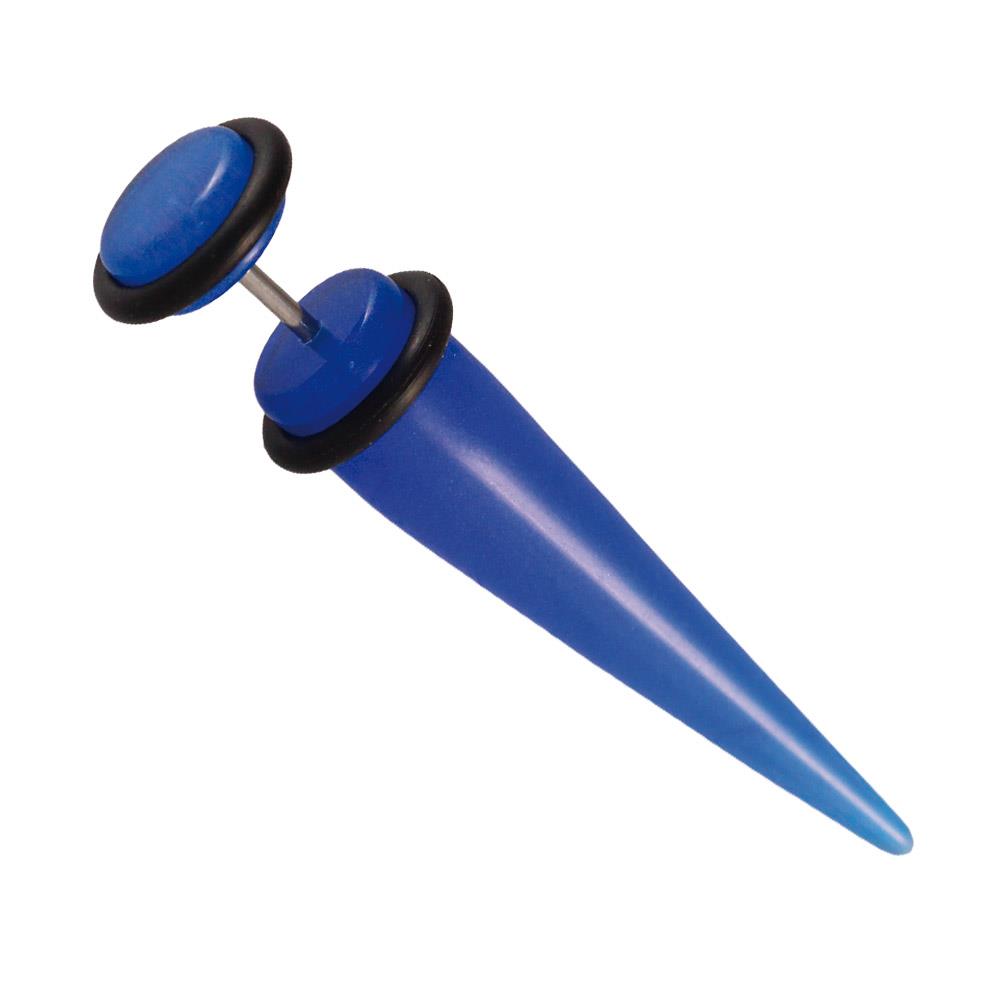 Acryl Fake Piercing Expander Blau Dehnungsstab Straight Dehnstab