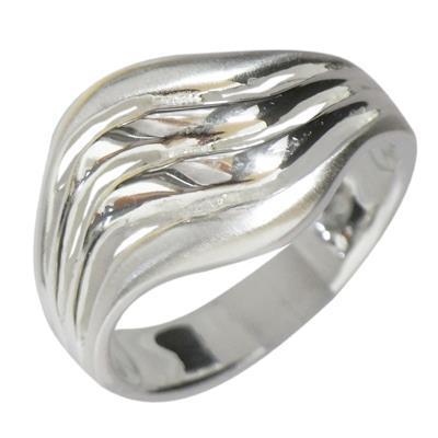 Silberring matt glänzend Bögen Ring 925er Sterling Silber Damen Designer Schmuck Ringe