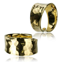 Cargar imagen en el visor de la galería, Ringe verstellbar Messing überlappend antik golden breit oder schmal
