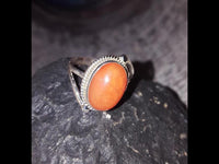 Cargar imagen en el visor de la galería, Silberringe Karneol Seil Bögen Kugeln oval 925
