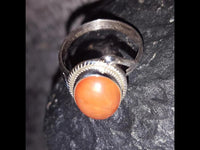 Cargar imagen en el visor de la galería, Silberringe Karneol Seil Bögen Kugeln oval 925
