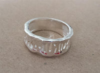 Load image into Gallery viewer, Silberring Löcher oval Ring aus 925er Sterling Silber Silberschmuck Unisex Designer Schmuck Ringe
